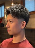 アップバングショートスタイル