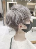 束感マッシュショート/アッシュシルバーカラー