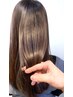 新髪質改善メニュー☆骨格補正カット+艶カラー+アルカリ酸熱トリートメント