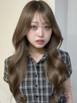 アイトーキョーエス 渋谷(AI TOKYO S) ヘーゼルグレージュブリーチなしダブルカラーイルミナカラー前髪