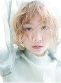波ウェーブショート_ローライトスリークボブ厚めバング_37321