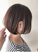 丸みボブ/ブラウンベージュ/柔らか質感/大人美人　川崎 朋弥