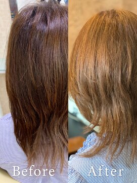 アークスヘアー 大人かわいい☆外ハネ小顔ネオウルフ&ツヤ感ブラウンベージュ