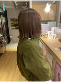 大人可愛い＊20代30代＊小顔＊外ハネボブ＊ハイライトベージュ