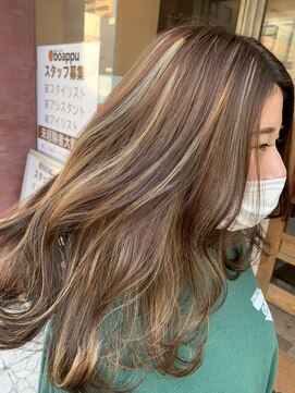 ボアップ 新居浜店(boappu) #ハイライト #外国人風カラー #セミロング