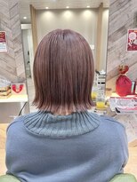 ジプソ(Gypso Hair salon) 【 切りっぱなしボブ × ピンクベージュ 】