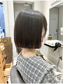 切りっぱなしボブ×内巻き