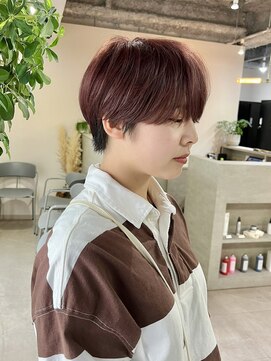 フラッグ ヘアー 天神西通り店(Flag HAIR) レッドブラウンハンサムショート