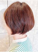 30代40代透明感♪髪質改善カラー内巻きショートボブ小顔艶感
