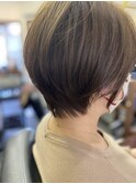 大人ショートヘア　透明感カラー　20代30代40代