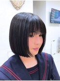 人気の切りっぱなしボブヘアー★