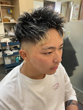 銀座マツナガ 浅草店 短髪フェードフォワードスタイル