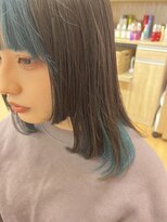 アメイジングヘアー 中沢店(AMAZING HAIR) インナーカラー/グリーン/姫カット/個性派