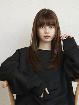 ガーデン オオタカノモリ(garden otakanomori) ワンカールで可愛いロング顔まわりレイヤースタイル×前髪あり