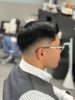 ヘアーラボ 樟葉(Hair Labo)&nbsp;サイドパート スキンフェード 南楠葉