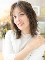 カバーヘア イヴ 戸頭店(COVER HAIR EVE)&nbsp;抜け感ウェットヘア小顔波巻きエアリーミディc4戸頭20代30代40代