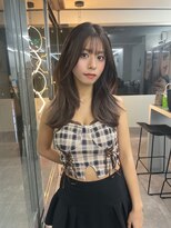 ラ キング(LA KING) ブリーチなしミルクティーグレージュ×レイヤー