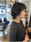 ショートウルフパーマスタイル