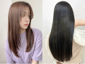 ブルー(BLUE)の写真/<素髪のような仕上がりに>前髪/顔周りのうねり等部分的な施術も![仙台/仙台駅/韓国/MEN’S/メンズ/学割U24]
