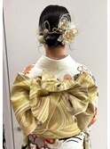 成人式着付けヘアセット★艶々タイトアップ