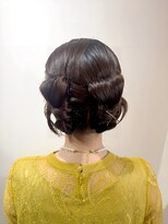 カチモリセット/結婚式ヘアセット/ツインカチモリ