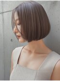 【透明感×上質】艶感カラー＋似合わせ小顔ボブカット