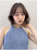 ボブ／レイヤーカット／グレージュカラー／表参道