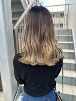 マルフェ 天王寺(marfe)&nbsp;【marfe】白髪ぼかしバレイヤージュ＿ミルクティーベージュ