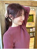 みきな/上品/大人女子/ロングレイヤー/顔まわりカット/薄め前髪