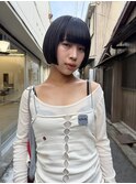 ボブミニボブ切りっぱなしボブボブスタイルボブカットぱっつん