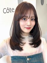 コート 青山(Cote)&nbsp;20代30代40代50代王道ワンカールひし形レイヤーブラウンカラー