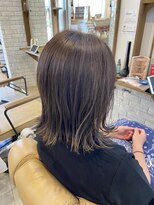 ミルク(MILK) 切りっぱなし×髪質改善トリートメント×グレージュ×白髪染め