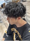 マッシュ×ツイストシャドウパーマ