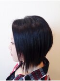 大人前下がりショートボブ