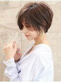 ショートボブ髪型20代30代40代50代前髪あり前髪無し面長丸顔