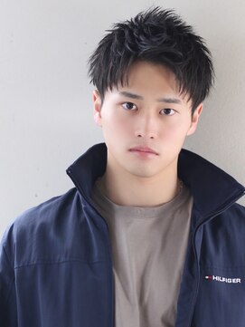 爽やかアップバングショートツーブロック刈り上げワックスなし L リップス 栄 Lipps のヘアカタログ ホットペッパービューティー