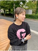 結べるボブ×こなれベージュで透明感◎