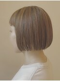 髪質改善20代30代40代大人可愛いミニマムbob×ミルキーベージュ