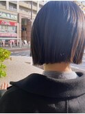 大人かわいい/レイヤーロング/グレーベージュ/前髪パーマ/我孫子
