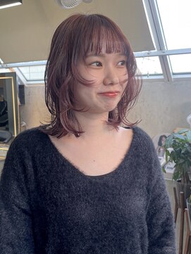 ロンド 表参道店(Lond) レッドブラウン ハッシュカット イメチェンスタイル