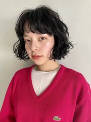 切りっぱなしボブ/エアリーロング/美髪/ピンクブラウン/表参道