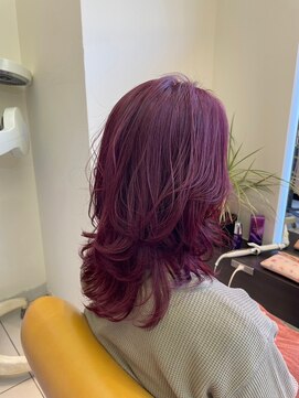 キサ ファータ 恵比寿(kisa fata) [オージュアサロン/恵比寿]ピンクパープルヘアナチュラルカール