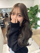 インビテーション(invitation) 2way前髪 顔周りカット オリーブベージュ 春カラー 赤み消し