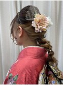 編みおろしヘアアレンジ