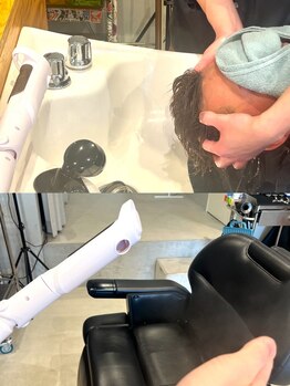 アマミカットクラブ(AMAMI CUT CLUB)の写真/【松原/天美】スチームで頭皮の毛穴を開かせながらヘッドスパをさせていただいております。