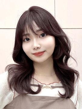 ロンド フィーユ(Lond fille) ◇ ウェーブミディアムメルティカラー×レイヤーカット韓国