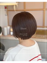 シーソー(SEA SAW)&nbsp;丸みショートボブ/艶カラー/簡単ヘア/ショート/襟足スッキリ