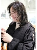 美人度UPの濡れ感ウルフミディアム｜ラフな大人の無造作ウェーブ