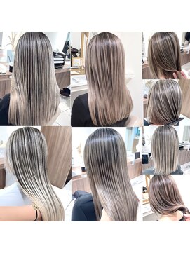 ミルクティーベージュバレイヤージュカタログ