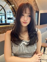 ユーフォリア 銀座本店(Euphoria)&nbsp;シースルーバング ロングヘア 透け感ブラウン